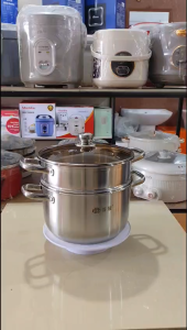 Nồi Hấp Inox Cao Cấp Nắp Kính Trong Suốt – Hấp Nhanh Giữ Dinh Dưỡng Dùng Mọi Loại Bếp