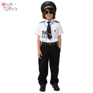 Halloween Childrens Performance Clothing Cosplay Performance Clothes Boy Pilot Pilot Captain Uniform