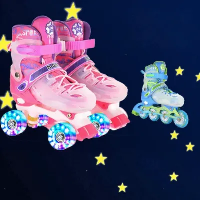 LIWAN | Kids Roller Skates Double Row 4 Wheels
