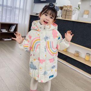 Kids Down Cotton Jacket New Winter Girls Boys Thick Hooded Warm Outerwear For 2-6 Years Children Fashion Coat Padded Clothes