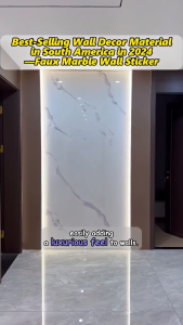 Vishop Wallpaper Sticker Marble Waterproof Lembaran Marmar Flexi 120cm x 300cm Flexi Marble Sheet Imitation Ceramic