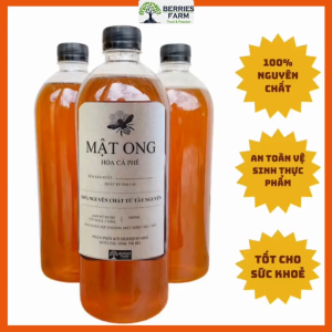 Chai 500ML Mật Ong Hoa Cà Phê Gia Lai nguyên chất tự nhiên nuôi rẫy từ phấn hoa|Berries Farm