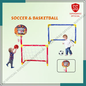 Gawang Sepak Bola Anak Portable Indoor & Outdoor Foot Ball Mainan Anak