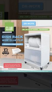 RAK PIRING PLASTIK CLUB PINTU TRANSPARAN BENING DR1 [CLBBOX]