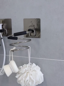 Spiral Blow Dryer Holder No Punching Wall-Mounted Hair Dryer Storage Racks For Hair Salon Dormitory