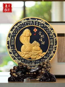 Gold Snake Ornament 2025 Zodiac Year Gift New Year Decoration Home Decor Animal Shape Chinese Style Desktop Sculpture Good Luck