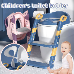 Baby Foldable Toilet Seat with Adjustable Ladder Kids Potty Trainer Seat Child Potty Chair Toilet