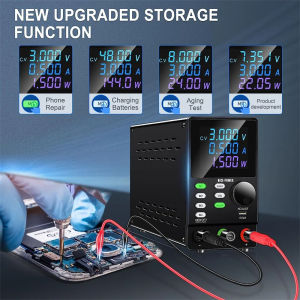 Programmable 300V 1A DC Power Supply with RS-232 Port Precision Encoder Adjustable 30V 10A 300V Lab Switching Power Supply Memory Storage Function for platingbattery chargingphone repair