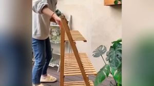 ขาตั้งดอกไม้หลายชั้นพับ ขาตั้งดอกไม้แบบพับได้หลายชั้น รับน้ำหนักได้มาก ทำโดยไม้ไผ่ธรรมชาติ มีหลายขนาด