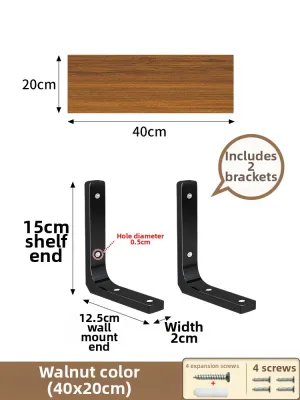YISEN | Wall Mounted Shelving Display Rack Bookshelf Wooden Plank