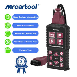 【MRCARTOOL FXTUL M3】Máy quét xe máy Hỗ trợ Đọc/Xóa mã lỗi/Đọc luồng dữ liệu/Kiểm tra điện áp Công cụ chẩn đoán xe máy Máy quét OBD2 xe máy phổ thông dành