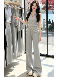 Shalldoer | Stylish Slimming Sleeveless Top and Leisure Pants Suit