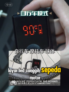 GUB EP300 Pompa Mini Elektrik Portabel dengan Tampilan Digital & 3 Mode Pengisian Tekanan Hingga 130psi untuk Sepeda Roadbike Gravel bike MTB Seli Motor dan Bola Portable Mini Electric Air Pump