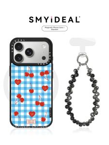 Smyideal | Universal Phone Case For Multiple Models Magnet Adhesion Plaid Cherry