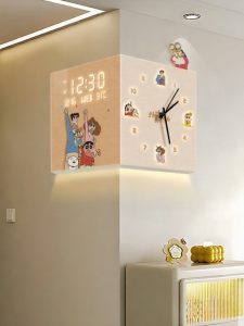 CTYLIGHTZ | Living Room Corner Electronic Calendar Clock Creative Double-sided Design