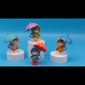 ตู้ตุ๊กตา สำหรับแต่งบ้าน และ แต่งโต๊ะ - JT Garden A035 ตู้ตุ๊กตาจิ๋ว ตู้ตู้น้ำ 4 ชิ้น เพื่อชุดกันฝน PVC และด้านล่างความรู้