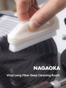 Nagaoka Japanese Brand Vinyl Record Cleaning Brush with Dust Removal And Static Prevention Features for Record Players