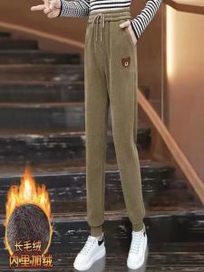 Thickened Velvet Padded Casual Pants Womens Winter Spring and Autumn Pants New Arrival Ladieswear Middle-Aged and Elderly Autumn Corduroy Womens Pants