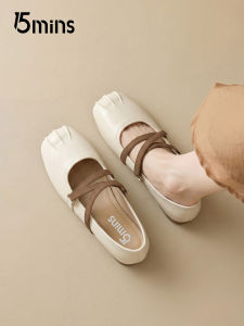 15MINS | Summer Retro Cross Strap Ballet Flats