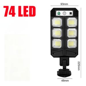 Outdoor Solar Lamp 9800000LM 74 LED Solar Light Of Motion Sensor Waterproof 3 Mode Solar Wall Lamp For Garden Street Yard Garage