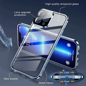360 ° Full Protection Metal Magnetic Double-Sided Glass Phone Case for Huawei P30 Pro P20 P40 P50 Mate 20 30 50 Pro Lite Cover