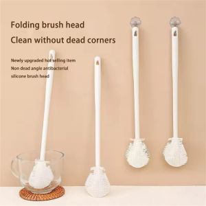 3PCS Foldable Brush Head Silicone Cup Brush 360 ° Washable Cup Brush Insulation Cup Gap Cleaning  Without Dead Corner Elecrimens11