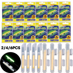 2/4/6PCS Floating Light Rod Fishing Rod Light Firefly Light Rod Night Float Rod Light Night Light Rod Fishing Gear SS/S/M/L/XL
