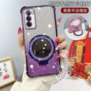 Oppo Reno12 pro Womens Style Silicone Phone Case with Mirror Anti-Fall Protection Creative Fashionable Eco-Friendly Design