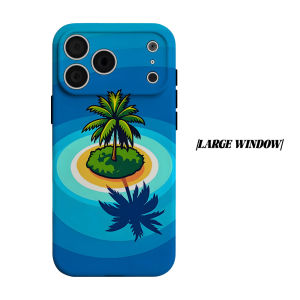 BILIBILI | Tropical Island Palm Phone Case for iPhone 18 17 16 15 14 13 12 11 Air Pro Max Plus Double-layer Cover