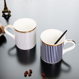 Large Capacity Bone China Mugs for Office Use Mens Drinking Cup Creative Couple Matching Water Cups Home Breakfast Cups