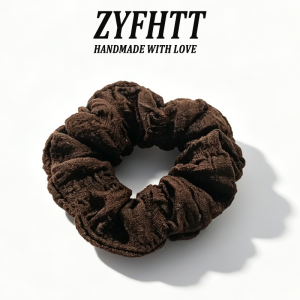1/6pcs ZYFHTT Solid-Color Fabric Hair Ropes For Women Retro Korean Cream Puff Scrunchies Fashion Girls Top Knots Hair Ties