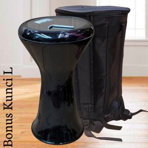 Darbuka Aluminium cor 8 inch Mika Hitam Bonus Kunci L