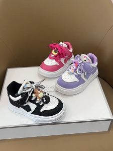 (Giày Nhập) Giày Thể Thao Bé Trai Bé Gái Thoáng Khí Đính Gấu Thỏ Giày Đi Học Giày Học Sinh Siêu Nhẹ Size 25-36