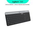 Logitech K580 Multi-Device Slim Wireless Keyboard, Built-in Cradle for device; For Laptop, Tablet, Desktop, Smartphone, Win/Mac, Bluetooth/Receiver, Compact, Easy Switch, 24 Month Battery. 