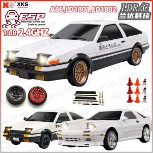 XKS LDRC LD1801 AE86 LD1802 RX-7 1/18 Model RC Car Drift Racing 2.4g  ESP Gyroscope LED Lights Mini RC Racing Car Toys