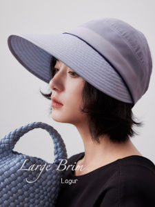Lagur Mulberry Silk Breathable Sun Protection Hat Large Brim Empty Top Womens Summer Sunshade Baseball Cap Elegant Style