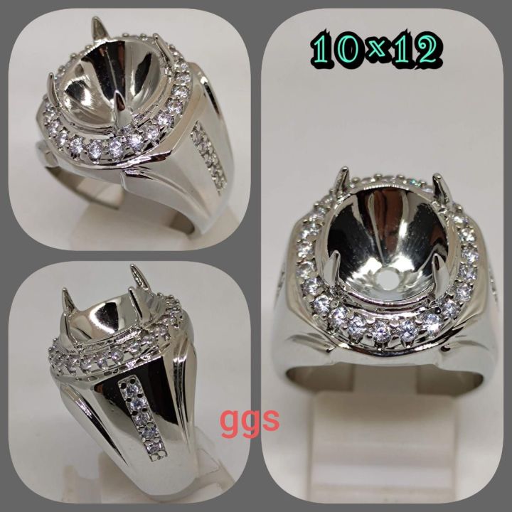 ring cincin alpaka super emban ikatan batu permata akik warna