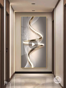 Light luxury porch decorative painting entrance hanging painting living room corridor aisle mural