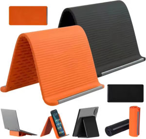 Portable Foldable Silicone Phone Holder Bendable Freely into Any Shape Multi-Angle Adjustable Stand for Mobile Phone