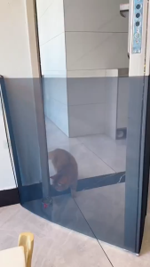 Automatic Retractable Pet Fence Anti-jump Partition Door Cat Out of The Door Cat Barrier