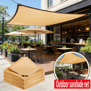 Beige UV resistant HDPE sunshade net succulent plants outdoor swimming pool cover garden with a usage rate of 75/80%