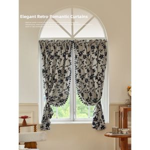 Holeless Antique Style French Luxury Curtains