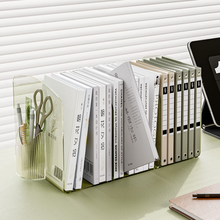 Desk Book Stand Office Desk Large Transparent Plastic Clip Book Stand