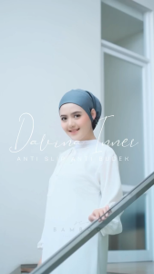 Hijab Belakang Anti Geser Elastis Ukuran Besar - Inner Hijab Adem Daleman Warna Ungu Terlaris