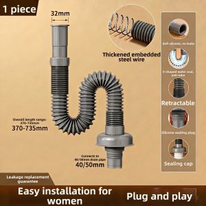 TAOSHI | Odor-Resistant Flexible Thickened Sink Drain Pipe