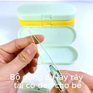 [HCM] Bộ Dụng Cụ Lấy Ráy Tai Có Đèn Dạ Quang Cho Bémón vệ sinh tai mũi cho bộ 3-TyHome