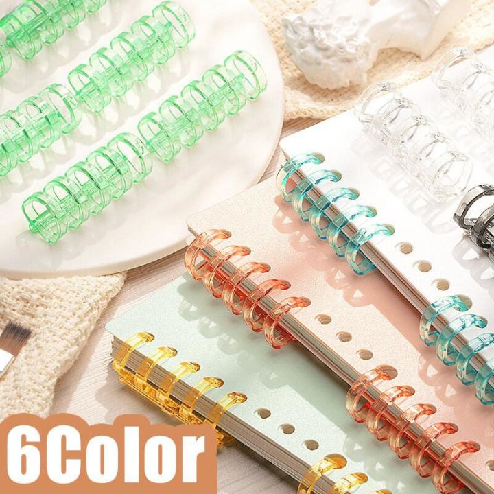 5-Hole Binder Notebook Spiral Ring Clip A4/A5/A6 DIY Transparent Binding Ring Loose-Leaf Accessories