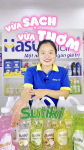 Nước Rửa Chén Sutiki Hương Chanh Quế Lô Hội Trà Xanh Chai 750g Chiết Xuất Thiên Nhiên - Bibo Mart