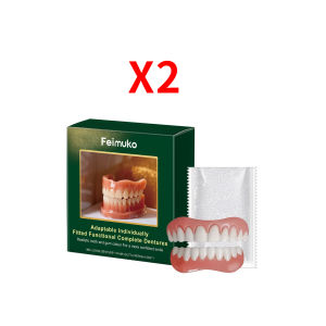 False Teeth Silicone Upper Lower Veneers Denture Sets Natural Beautiful Look Functional Complete Dentures Fake Tooth Care