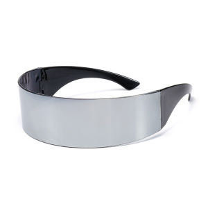 Narrow Cyclops Visor Alien Sunglasses Laser Eyeglasses UV400 Personality Mirrored Lens Costume Eyewear Glasses Men Glasses